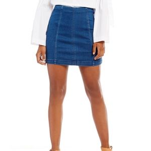 Free People Denim Mini Skirt